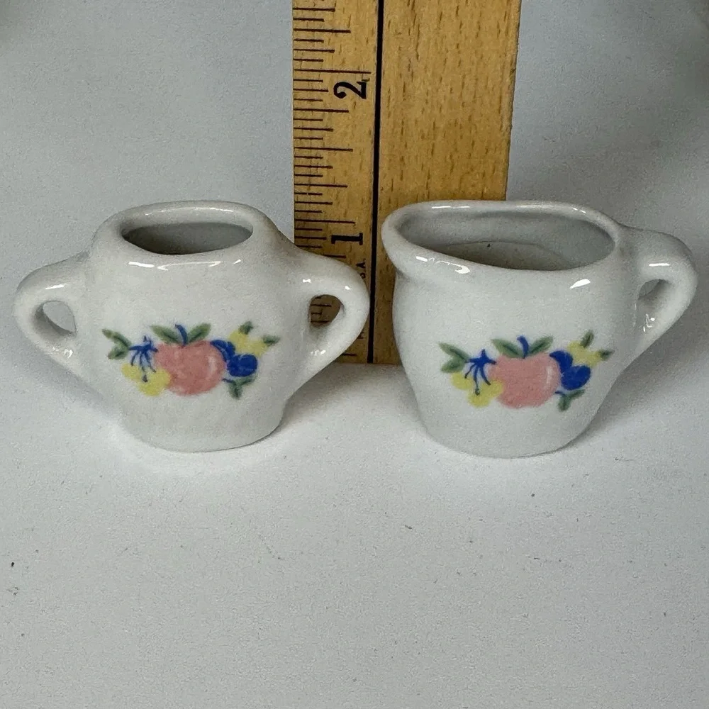 Vintage Honghura Craft Child Doll Porcelain Tea Set ‎ Apple Fruit MCM 22pc